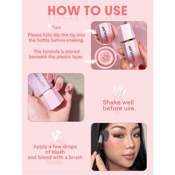 SHEGLAM Liquid Blush “On Point” | Hot Berry Pink | Matte Gel-Cream Formula - Picture 6 of 11